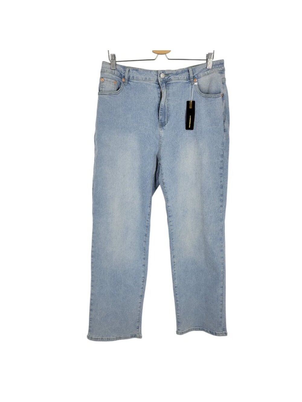 NWT GILIPUR High Waisted Loose Straight Leg Jeans 2XL Plus size stretch